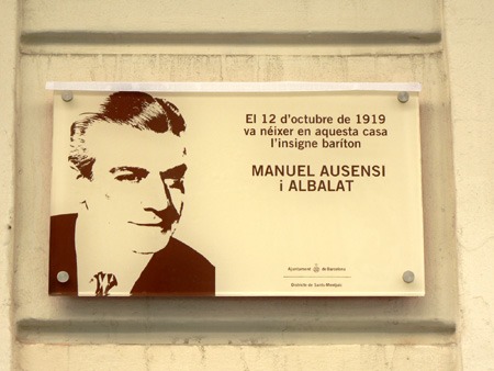 Placa a Manuel Ausensi i Albalat