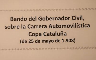 Bando del Gobernador Civil, sobre la carrera automovilistica Copa Cataluña