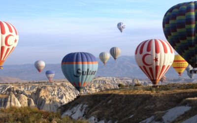 En globus sobre Cappadocia