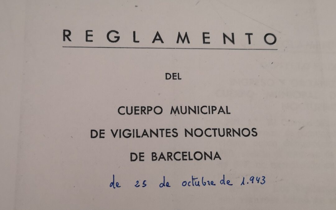 Reglamento del Cuerpo de Vigilantes Nocturnos de Barcelona