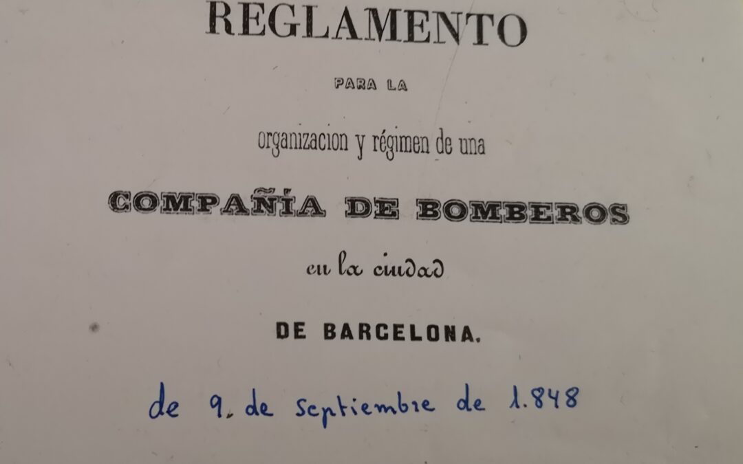 Reglamento de la Compañia de Bomberos