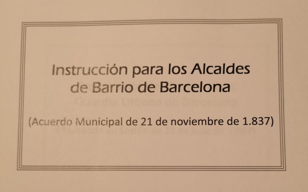 Instrucción para los Alcaldes de Barrio